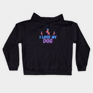 i love my dog Kids Hoodie